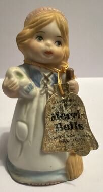 Jasco Cinderella Bell Porcelain Bisque Figurine Vintage 1978 Merri Bells